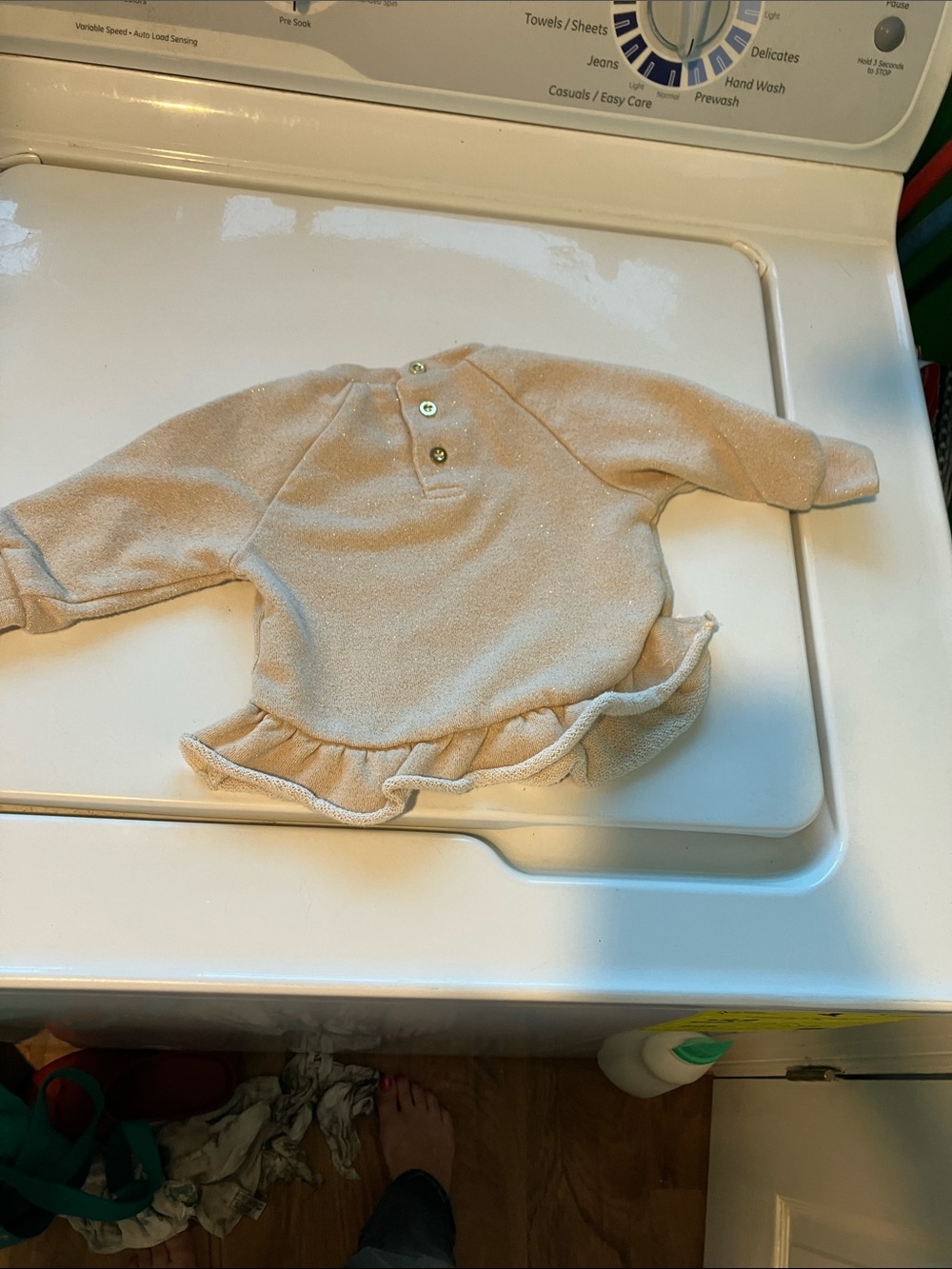 Kardashian Kids Sparkle baby Knit tunic Top in Cream 6 month
